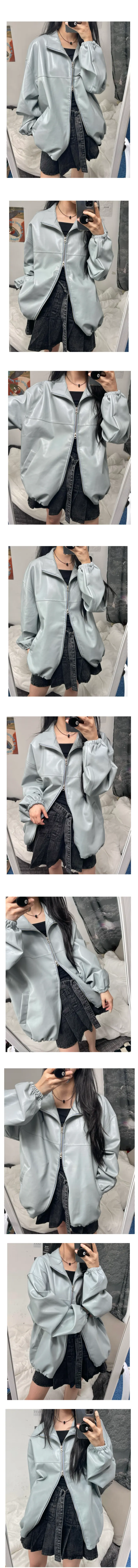 2way balloon leather jacket 상세 이미지 6