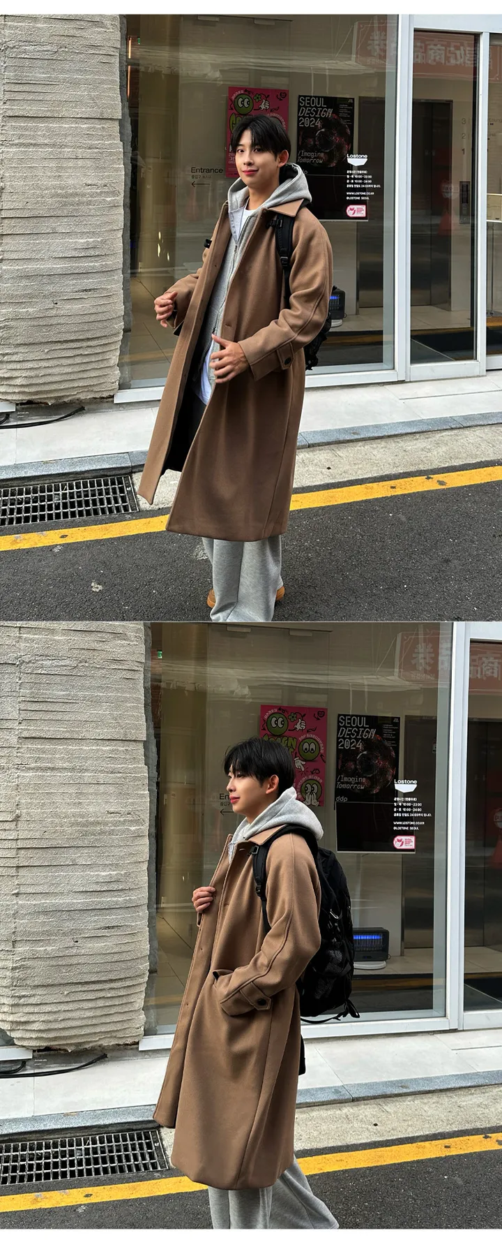 남자 빅스 오버핏 겨울 나그랑 발마칸 울 코트 상세 이미지 26