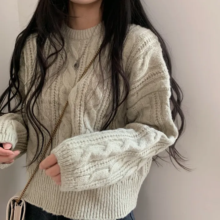[재진행/부드러워요] 부담없는 반크롭, 꽈배기 니트;6col 상세 이미지 33