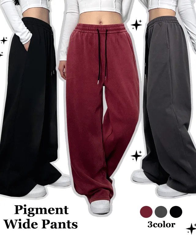 [인생핏]루즈 피그먼트 밴딩 롱 와이드팬츠 237번