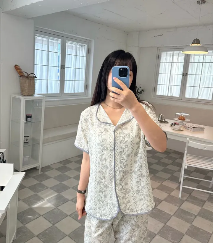 지지미 잠옷 홈웨어 여름파자마 3세트 (6color) 상세 이미지 19