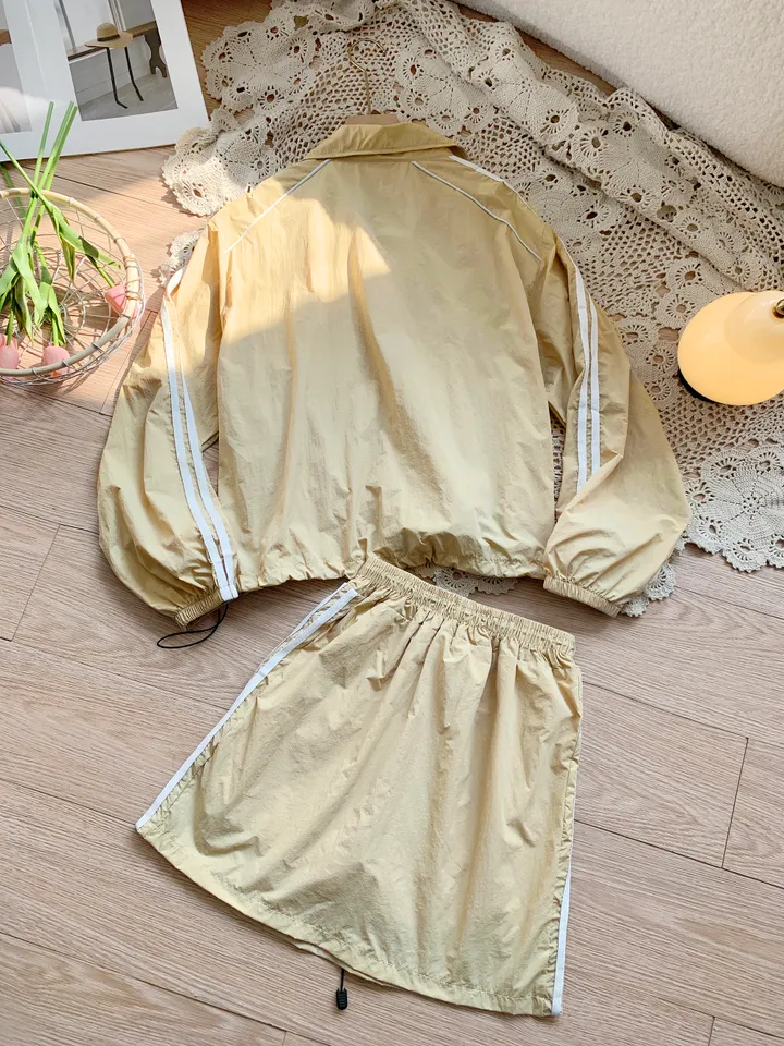 (M~5XL)스트라이프 트레이닝 세트 업AS-3863 상세 이미지 6