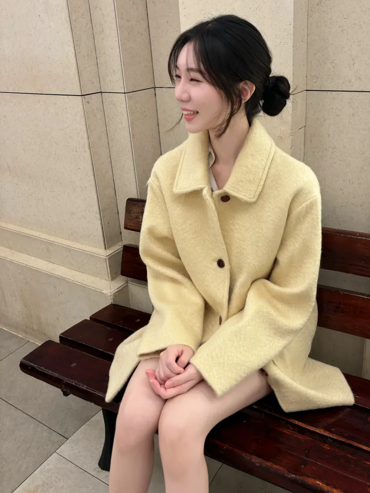 얼리버드 세일!![3COLOR/알파카8 모헤어12] 버터 모헤어 하프 핸드메이드코트 상세 이미지 37