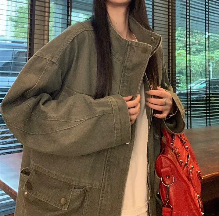 [한정당일배송L] 레브 빈티지 오버핏 야상자켓 상세 이미지 4