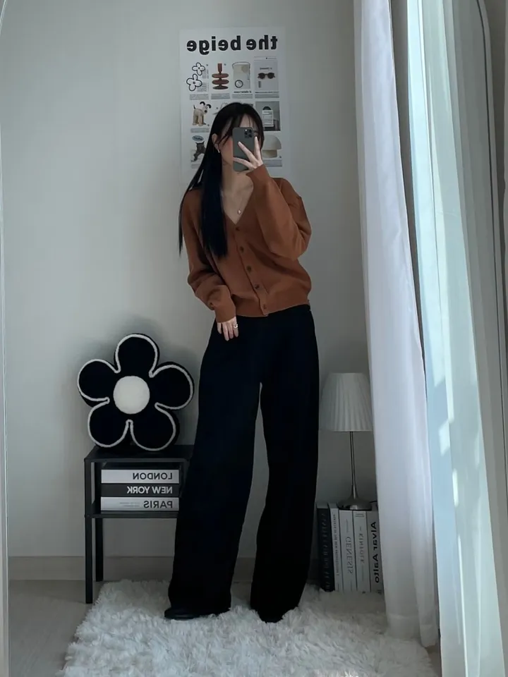 원가파괴❤️‍🔥최저가[고퀄리티/봄신상/실물보장]시엘울가디건 루즈핏 브이넥 긴팔 울가디건 봄 포근 루즈 기본 데일리 베이직 출근룩 기본템 봄가디건 상세 이미지 23