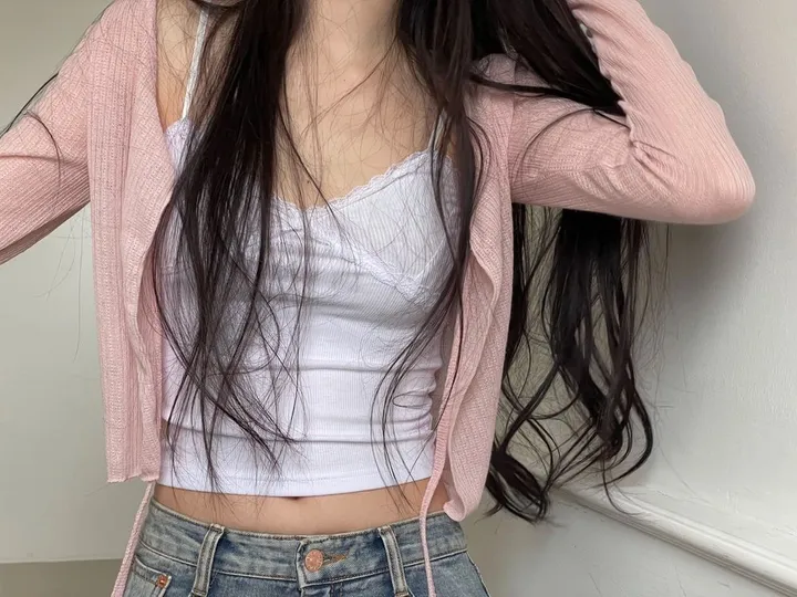 6color 루니 여리핏 리본 시스루 롱슬리브 가디건 상세 이미지 31