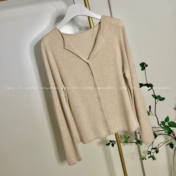 (강추)여리핏 골지 카라 니트가디건 -4color / 번따룩 니트 집업 후드 맨투맨 슬랙스 페이크퍼 상세 이미지 42