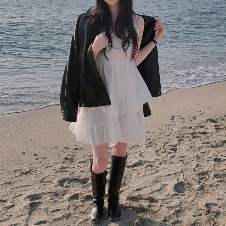[핵고퀄!/✨주문폭주/후기극찬✨]매트 레더의 정석,오버핏 레더 블루종 자켓 점퍼 상세 이미지 38