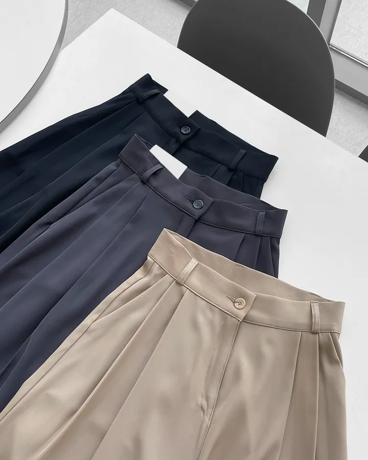 [4계절템/숏,롱/~2XL] 올리브유 메가 통 와이드 더블 핀턱 사계절 슬랙스 상세 이미지 59