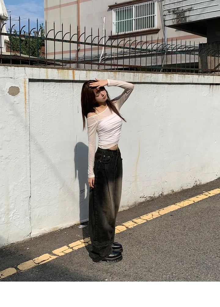 [기획🤎/기장선택] 보이 원핀턱 워싱 와이드 팬츠 - 4color 상세 이미지 8