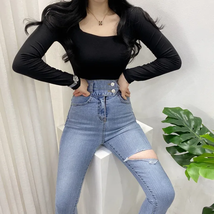 🚀당일발송🚀[묶음할인/기본템] 봄 가을 알프 셀리 스퀘어넥 긴팔 티셔츠 이너티 상세 이미지 57