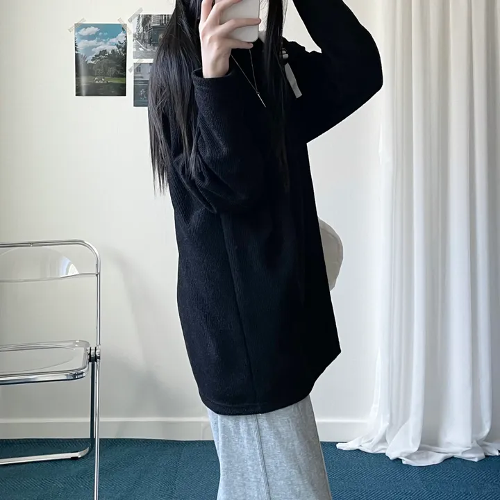 Ribbed round knit T 상세 이미지 14