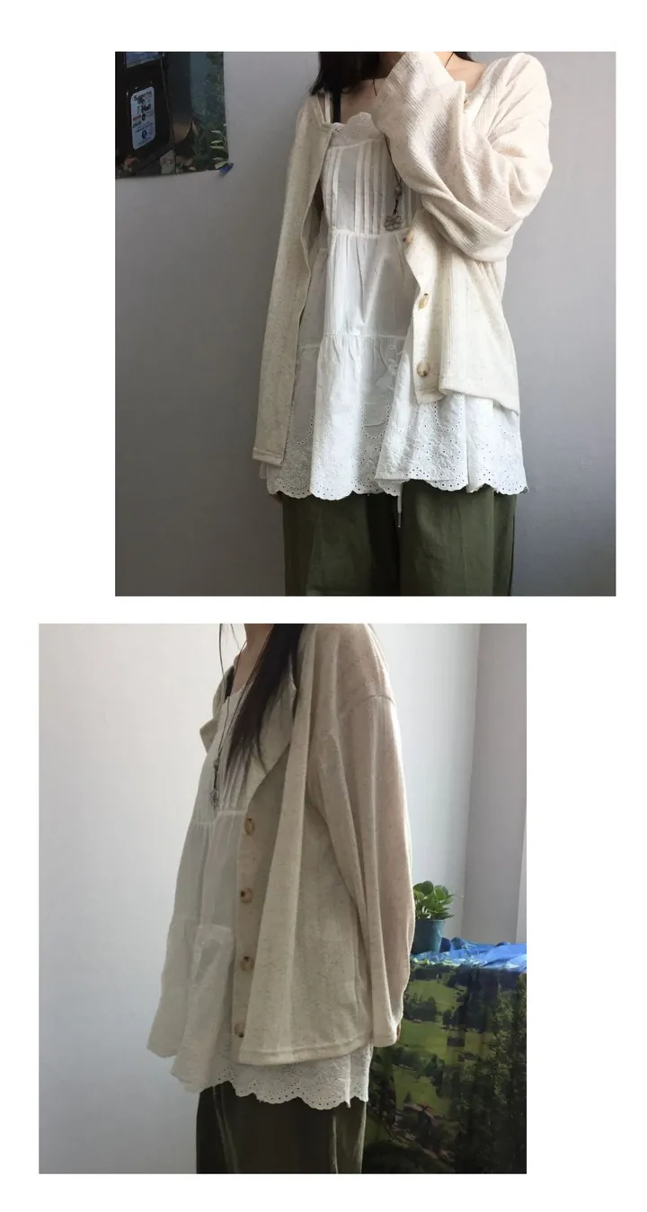 [햇빛차단/루즈핏] 올리빈 린넨 단추 가디건 (2color) 상세 이미지 20