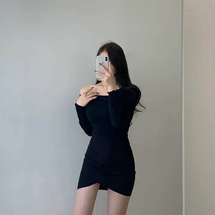 (여리글램핏ღ) 스윗 사선 오프숄더 긴팔 티셔츠 5color (S/S) 상세 이미지 12