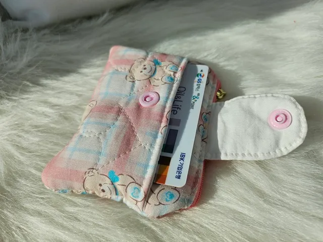 [자체제작] Y2K 체크베어 카드지갑 동전지갑 상세 이미지 3