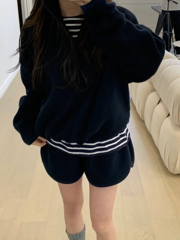 덤블집업 [집업/반집업/플리스/코디추천/겨울코디/대학생/직장인/y2k] 상세 이미지 4