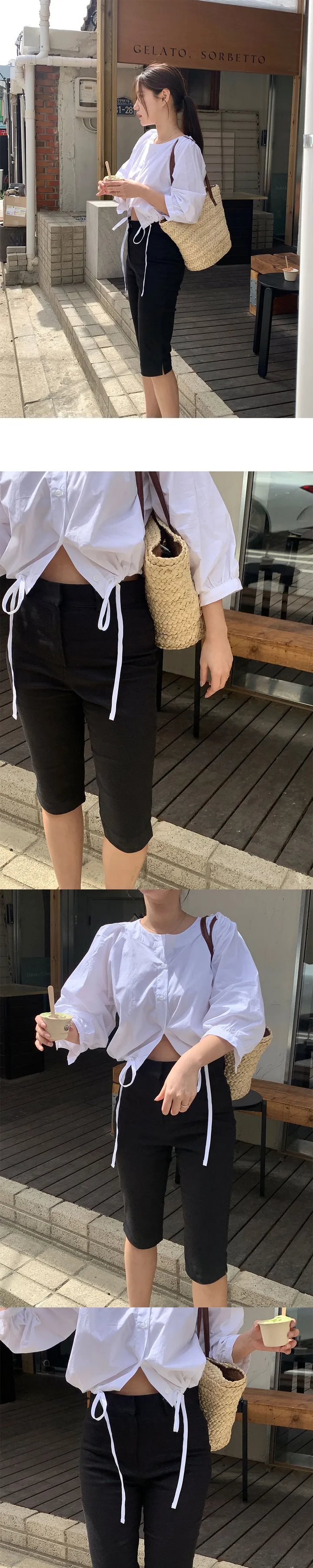 [군살쏙~!]바이커팬츠 스판 5부 반바지 상세 이미지 8