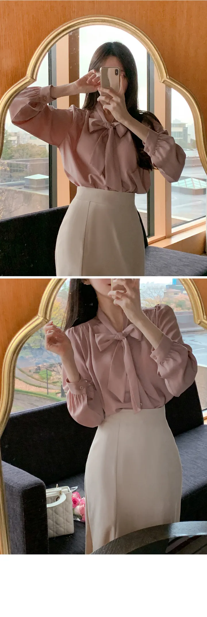 여름하객룩🖤[La belle rose]샬리 타이 블라우스 상세 이미지 66