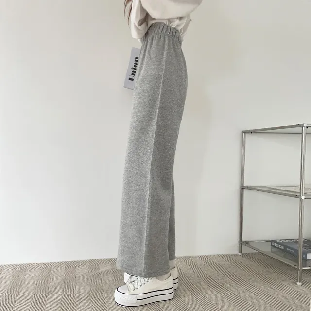 (키작녀,베이직,키큰녀) (기모선택가능!) 포시즌 밴딩와이드팬츠 트레이닝팬츠 4color 상세 이미지 49