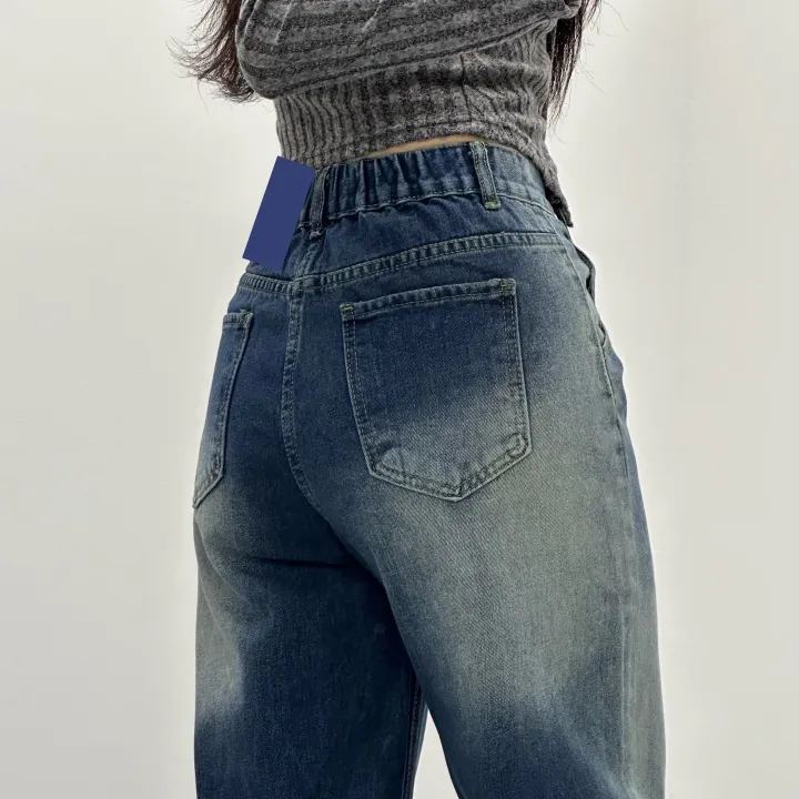전체당일🚀[리뷰보장/인생바지/뒷밴딩!] 원버튼 사이드 워싱 데님 와이드팬츠 하이웨스트 데님팬츠 청바지 (3Col) 상세 이미지 23