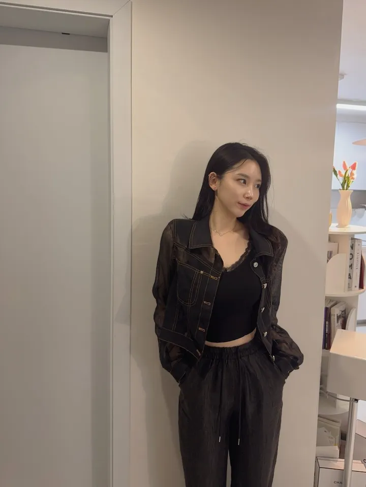 ⚡️블랙 당일⚡️스티치 시스루 썸머 자켓 상세 이미지 20