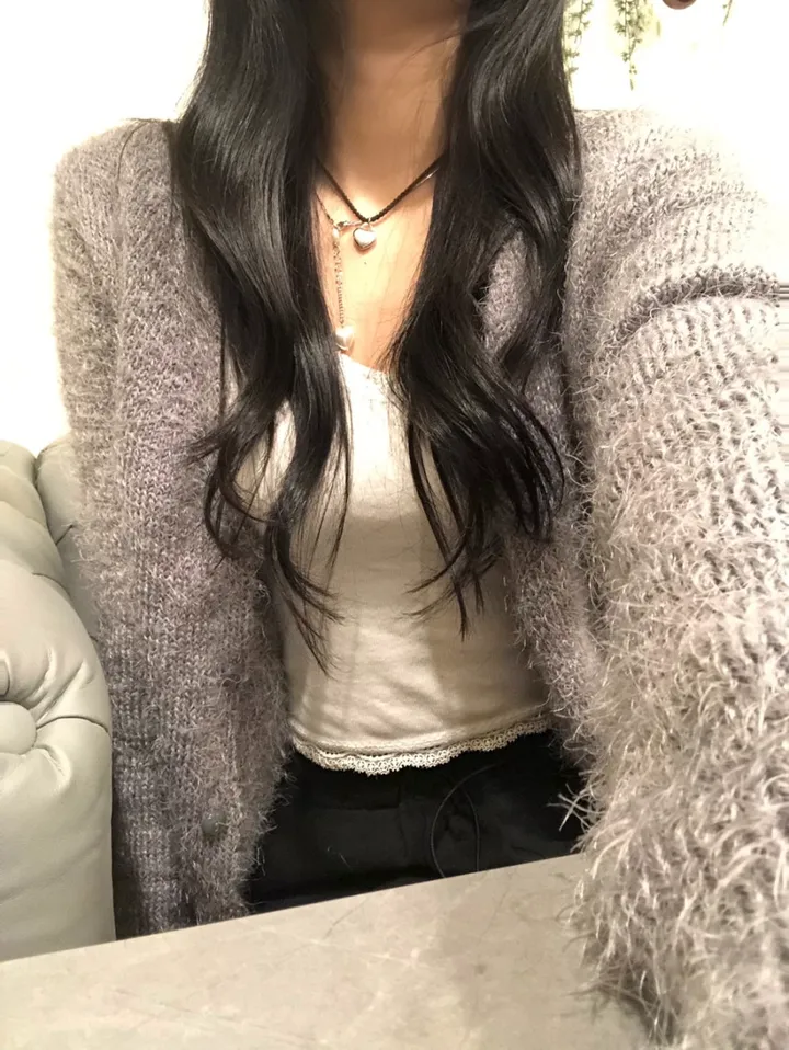 bubble boucle cardigan (2color) 버블 부클 퍼 가디건 상세 이미지 5