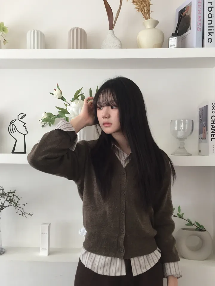 {✩봄 신상 / 넉넉 여리핏✩} 🌸팔뚝살 커버 맛집🌸 파스텔 니트 브이넥 가디건 상세 이미지 39