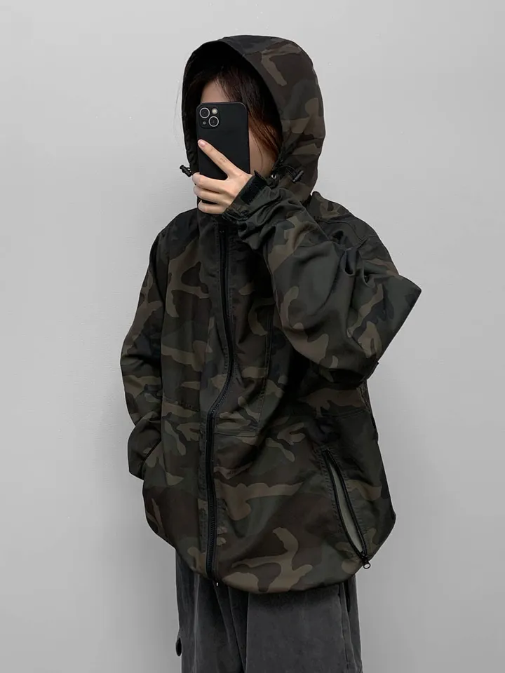 [🖤unisex] 카모 윈드 브레이커 상세 이미지 16