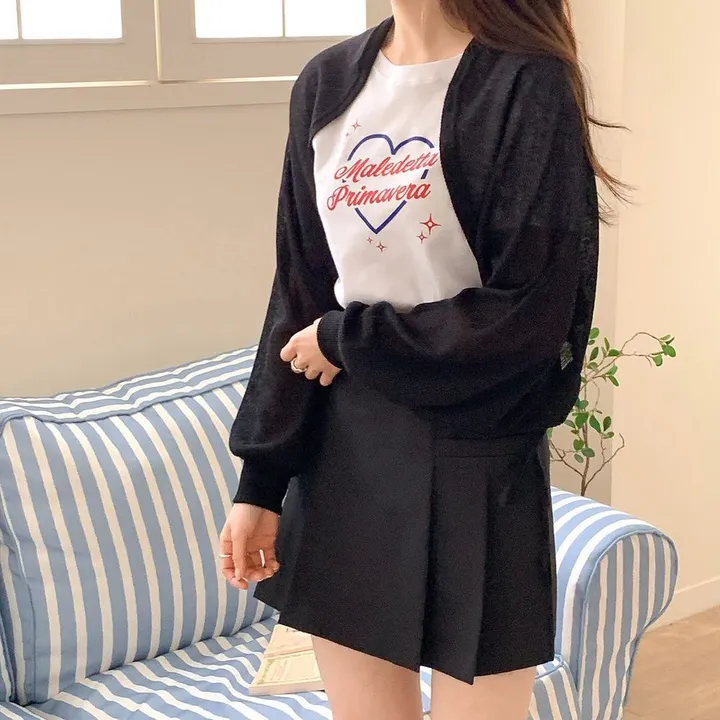 [여름SALE/핏보장/살안타템] 여름용 크롭 그물 네트 볼레로 가디건 얇은 니트 시스루 햇빛차단 체형커버 간절기 오버핏 부유방커버 장마룩 살탐방지 휴양지룩 레이어드 - 4color 상세 이미지 61