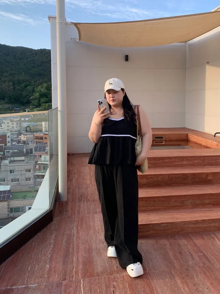 여름 뷔스티에 세트 와이드 팬츠 플레어 뷔스티에 아방핏 데이트룩 추천 상세 이미지 5
