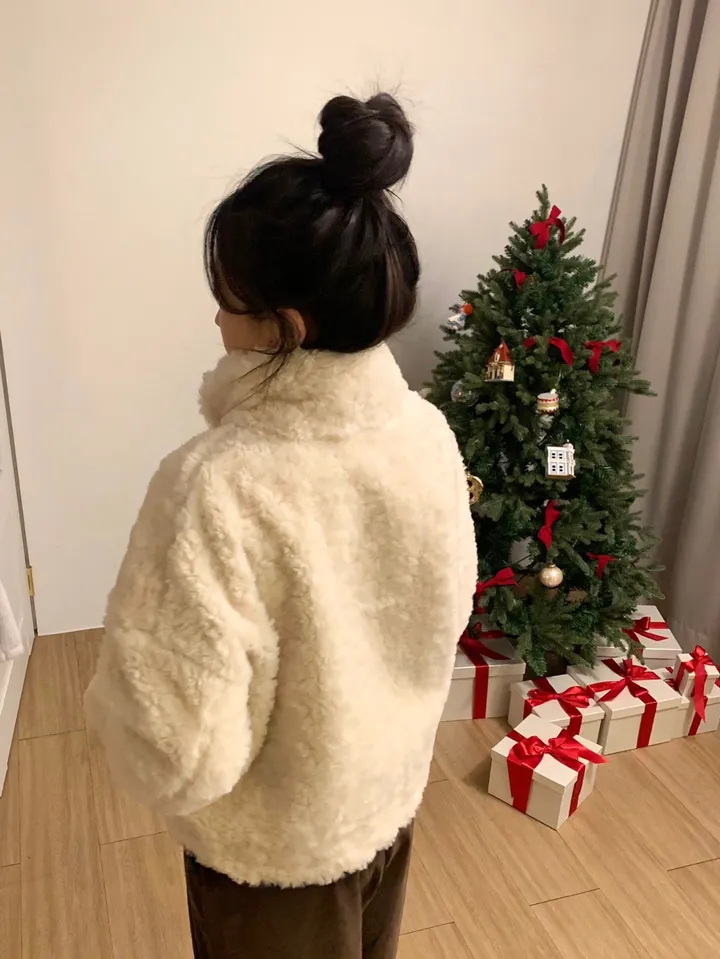 [문의폭주🐻] 베어 버튼 뽀글이 퍼 숏코트 자켓 / 누빔 코트 자켓 - 3color 상세 이미지 27