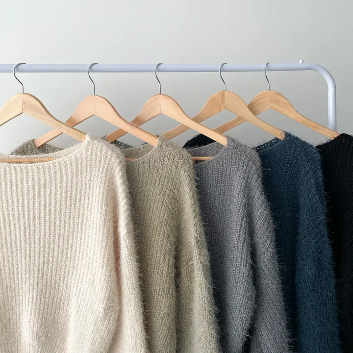 Pine leaf boat nect crop knit 상세 이미지 36