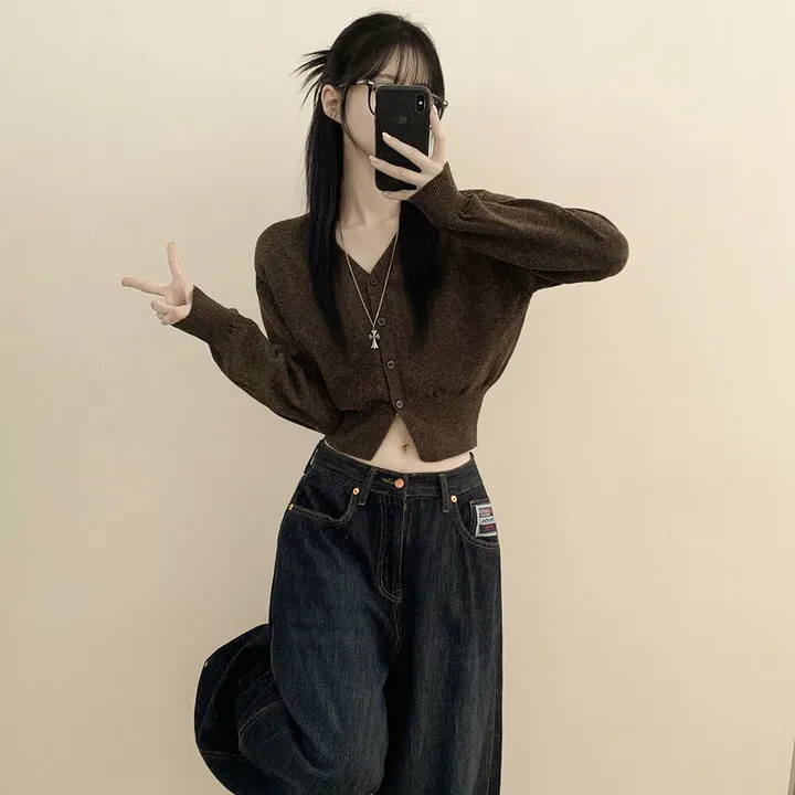 [캐시울✨/부드러워요] 허리잘록! 크롭 브이넥 니트 가디건 상세 이미지 27
