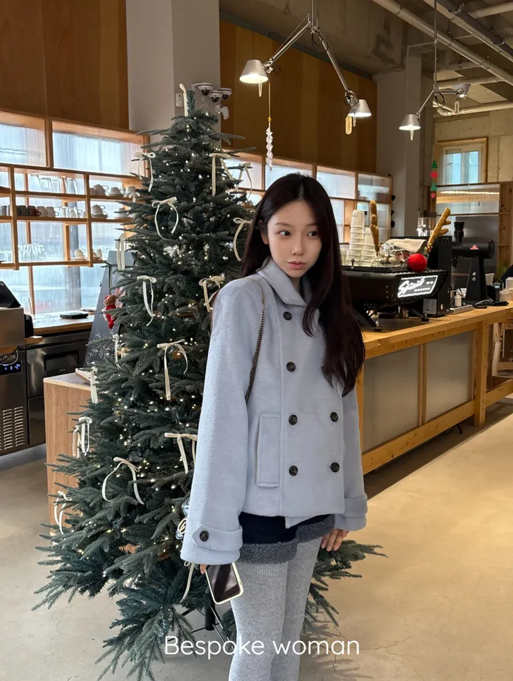 [문의폭주🚛/누빔안감/울함유] 베일리 더블 숏 코트 상세 이미지 2