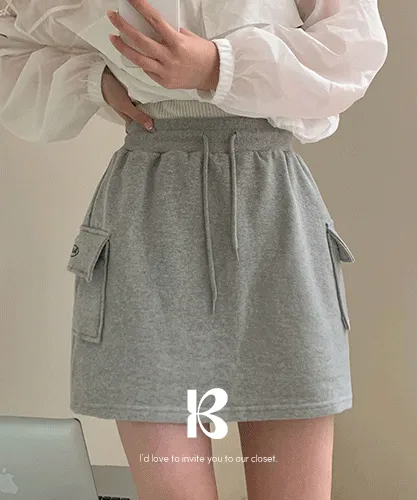 [당일출고][MADE/치마바지]요거트 트레이닝 포켓 카고스커트