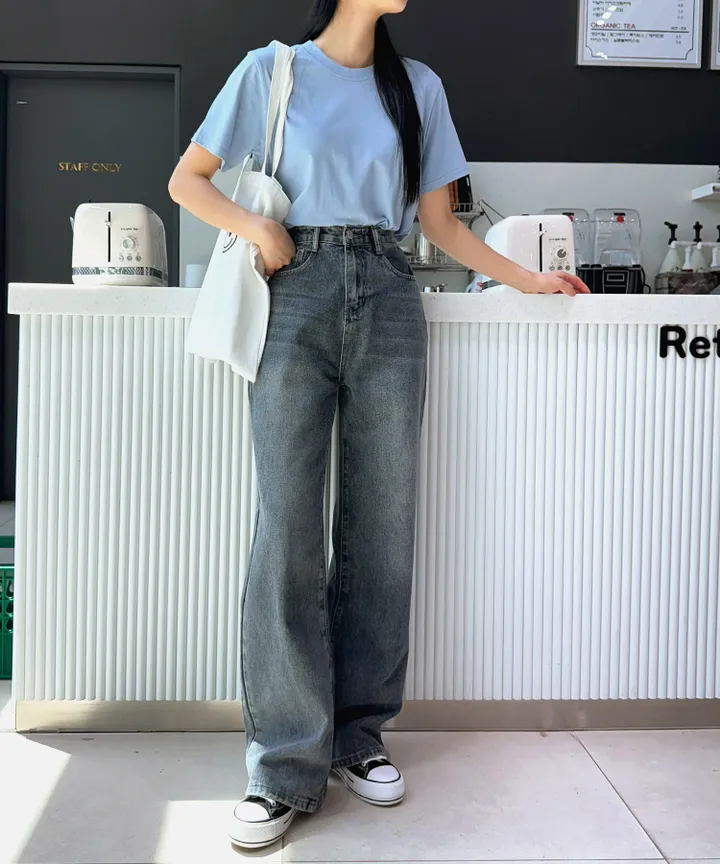 [3단기장/~2XL/6color/핫아이템]노수선와이드기획데님팬츠 상세 이미지 27