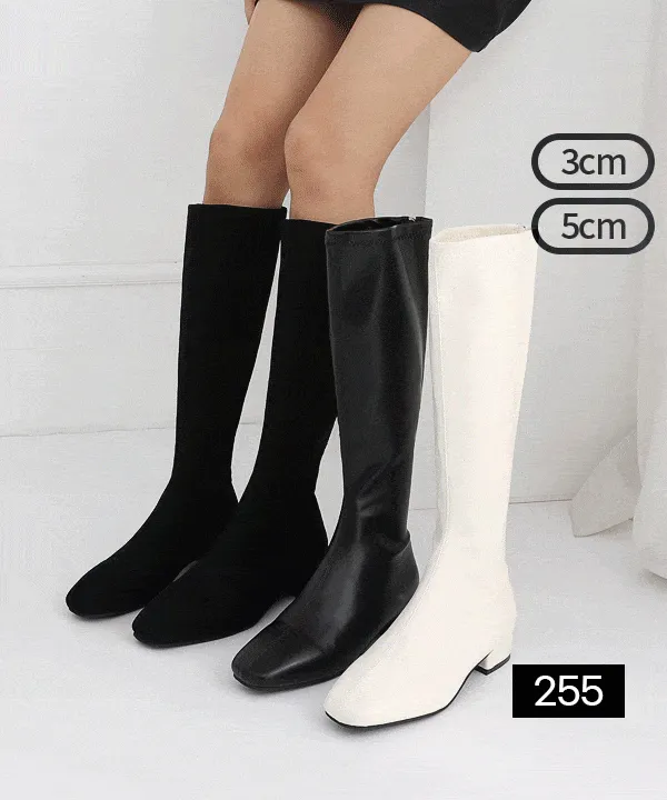 ⚡오늘출발⚡[MADE] 두가지 굽높이 데일리 내추럴 심플 슬림 롱부츠 니하이 뒷지퍼 옆지퍼 백지퍼 미들 하이 L-9224/9346