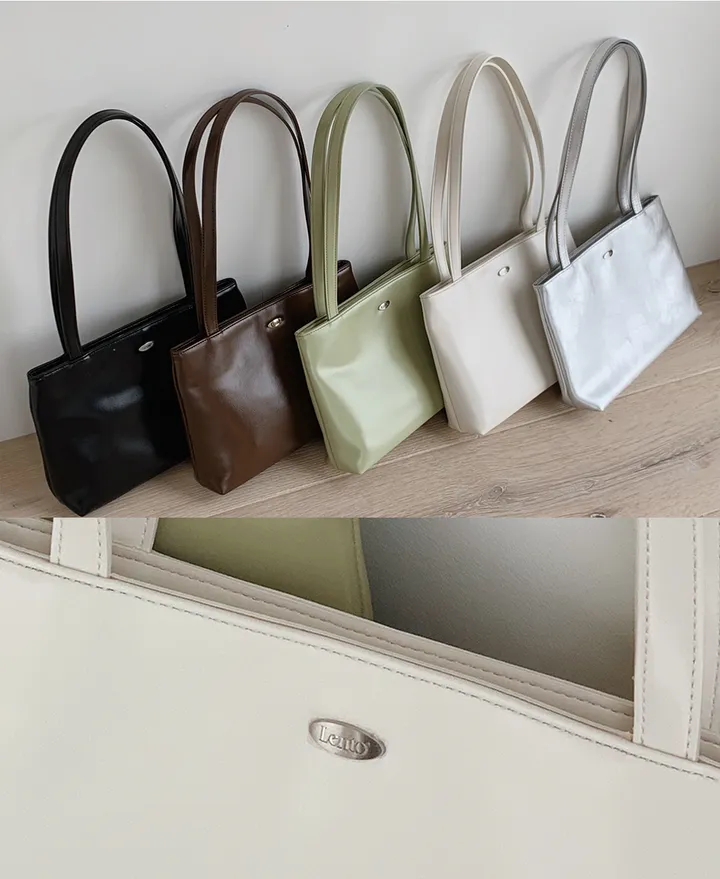 [🤎데일리/가벼움] #LENTO. Bazil Everyday bag  - 5 color (SLOWMADE/자체제작/비건레더/플레인/실버백/글로시) 상세 이미지 7