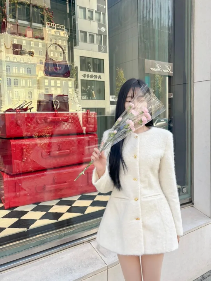 [코트겸원피스💗] 보들보들 연말룩 앙고라 하프 자켓 코트 원피스 상세 이미지 7