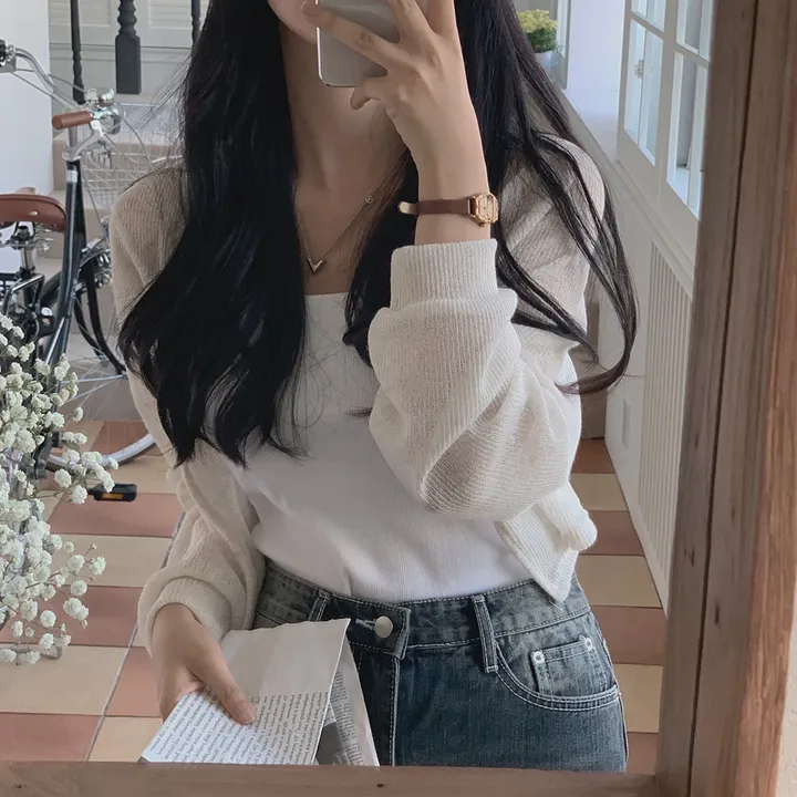 [햇빛차단☀️/블랙 당일출고!] 자체제작 #크치Made 순애 린넨 세미 크롭 볼레로 여름가디건 - cd (장마룩,워터밤,흠뻑쇼 필수템) 상세 이미지 77