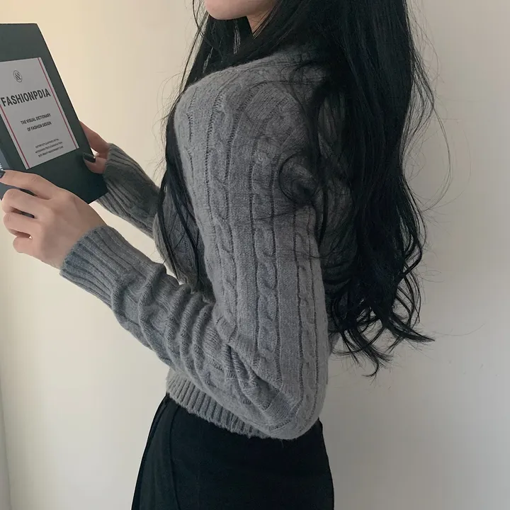 [허리보정2탄] 에브리데이 꽈배기 브이넥 니트 ;4col 상세 이미지 16