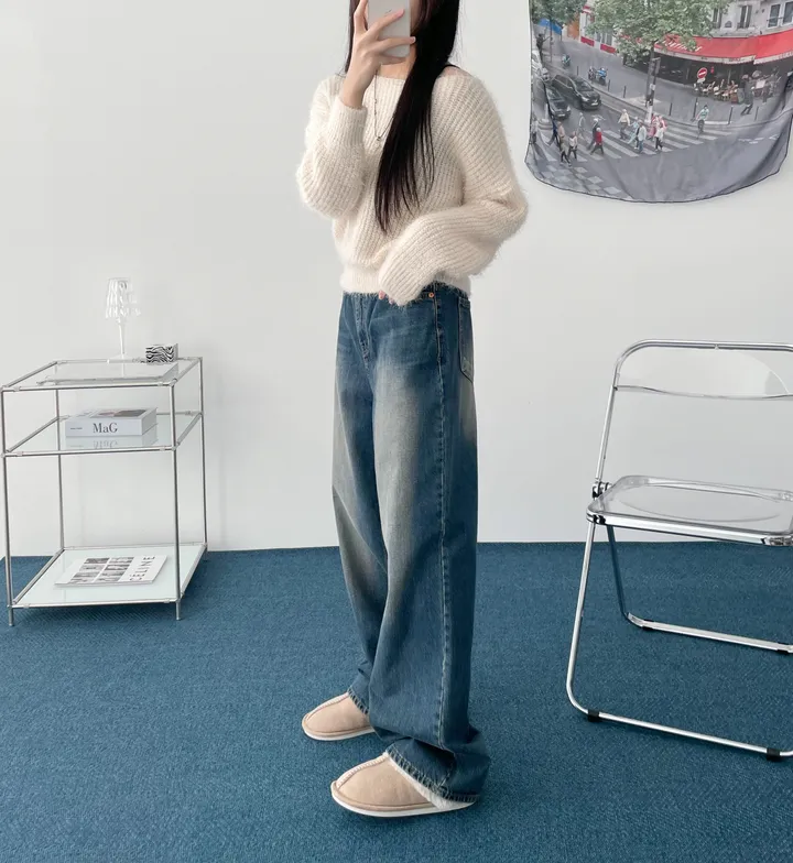 Pine leaf boat nect crop knit 상세 이미지 31
