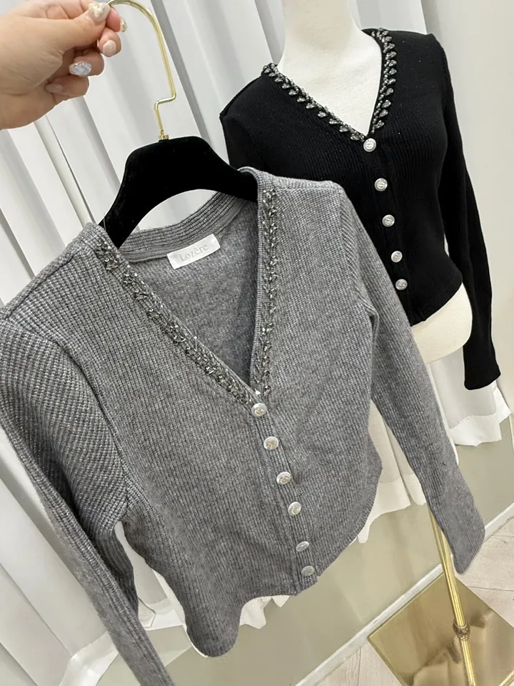 [고퀄/최저가] 스톤비즈 펄 가디건 ✨ 상세 이미지 1