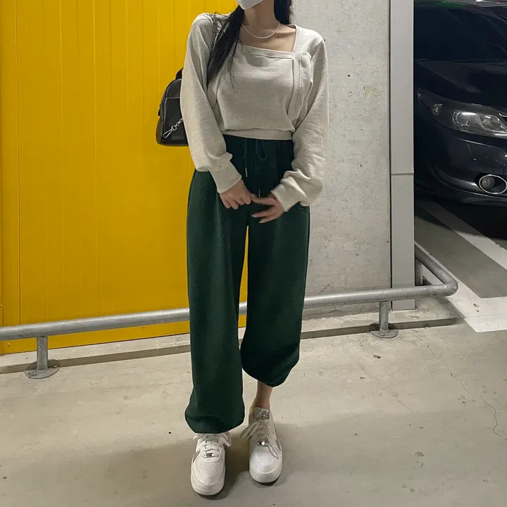 [8color/MADE] 하이퀄리티 웨하스 탄탄 와이드 조거팬츠 봄트레이닝 상세 이미지 147