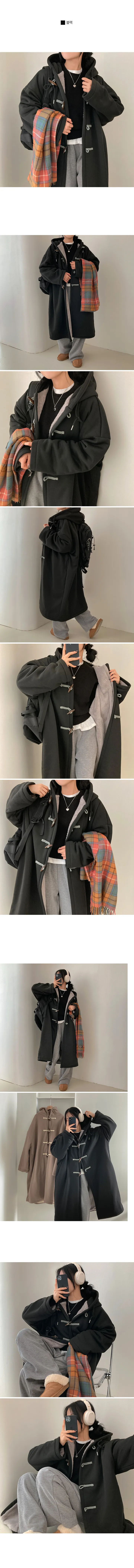 [양털안감!] 발끝까지 따듯하게, 안감 양털 떡볶이 후드 롱 야상 상세 이미지 5