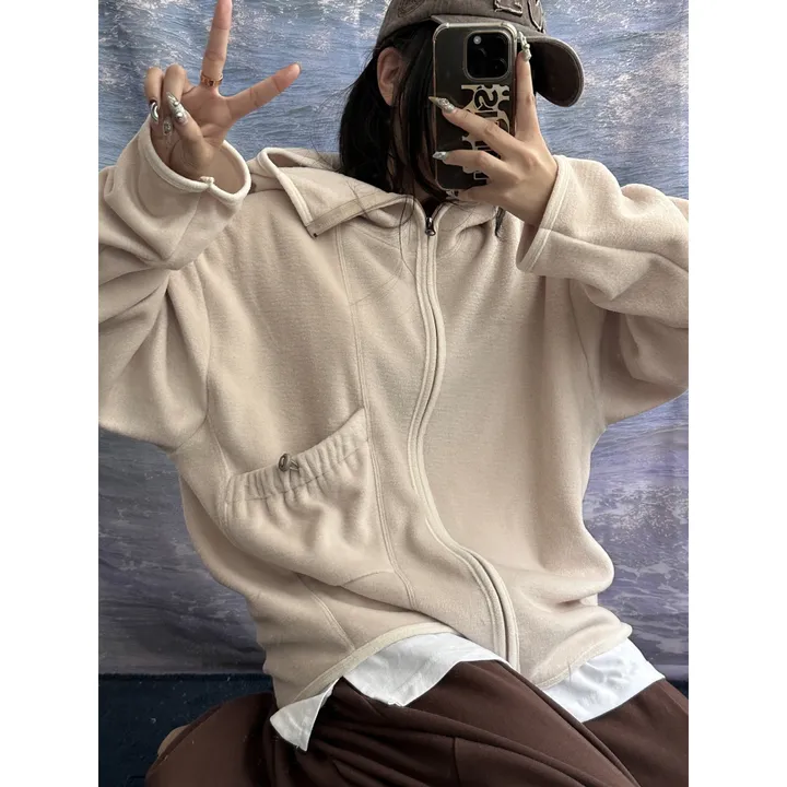 [UNISEX]히든 더 플리스 후리스 바라클라바 후드 포켓 스트링 포인트 집업(3color/3-5일 여유주문) 상세 이미지 29