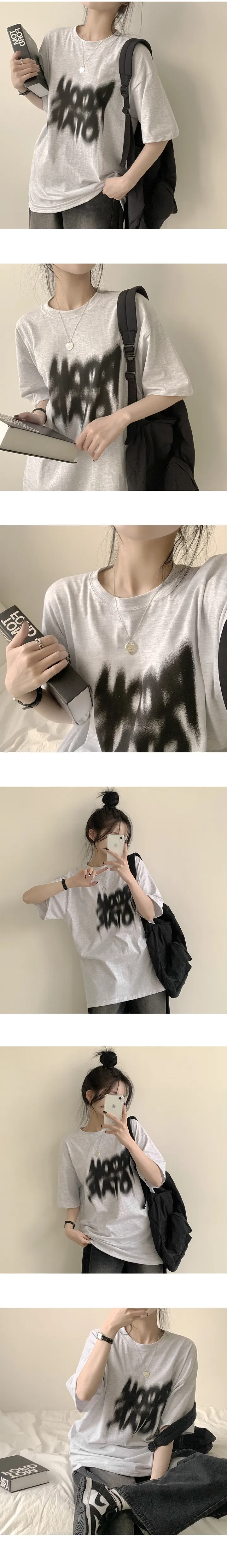 [유니크/오버핏] 힙무드, 나염 페인팅 박시 반팔티셔츠 (8color) 상세 이미지 5