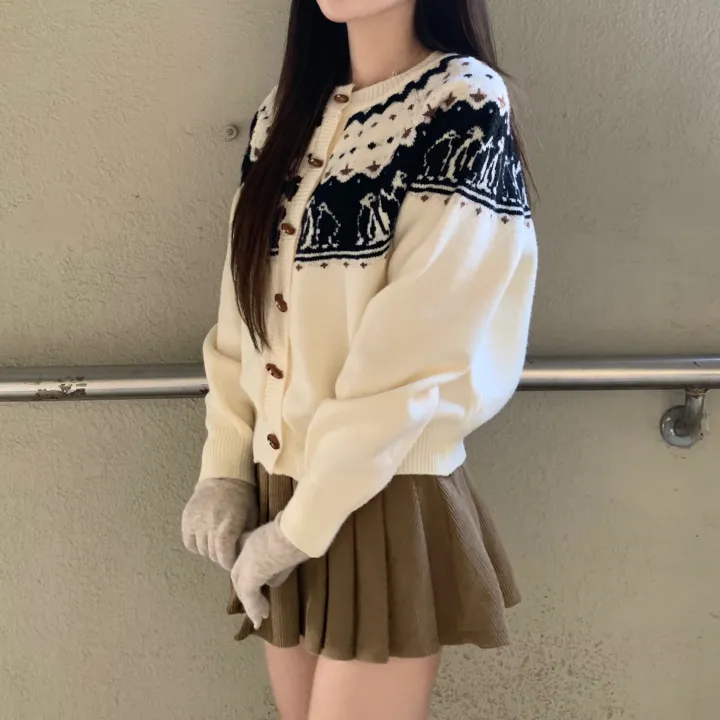 🚀당일출고🚀[⛄️떡볶이단추/왕따뜻🔥/도톰/노르딕]노르딕가디건 겨울니트 떡볶이가디건 노르딕니트 도톰가디건 겨울니트 겨울가디건 크리스마스니트 상세 이미지 21