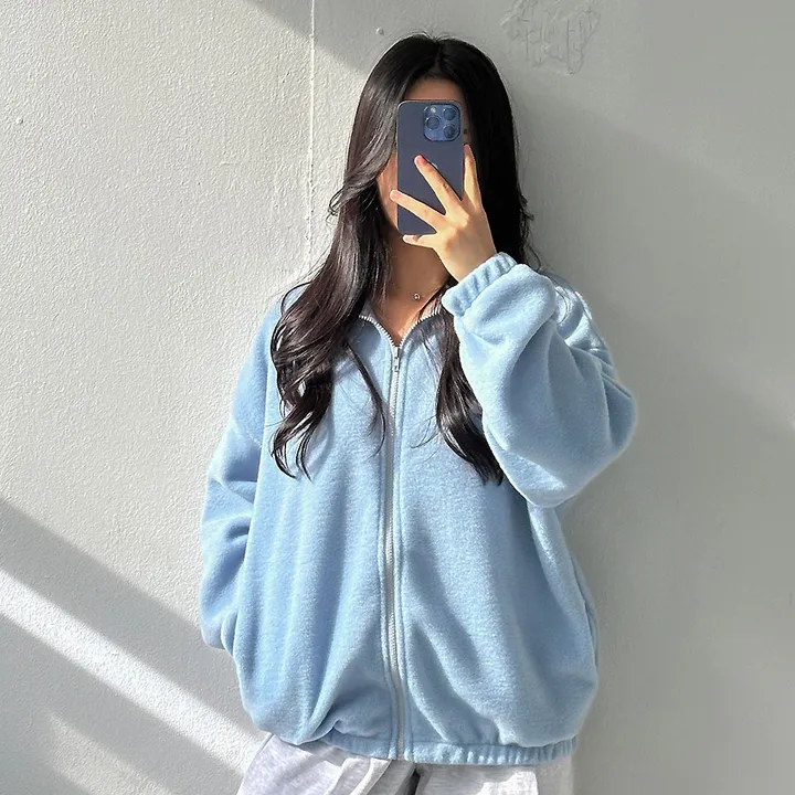 [교복템/루즈핏] 윈터 보송 플리스 집업 - 4color 상세 이미지 12