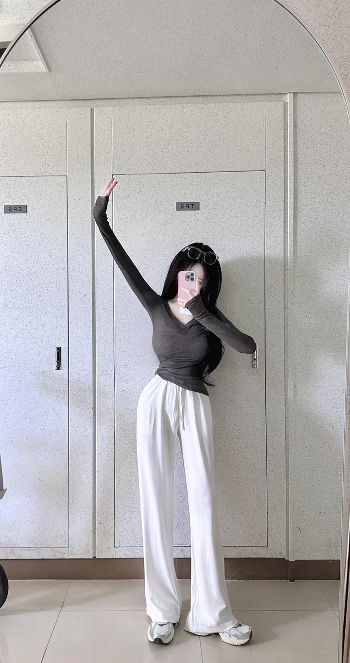 역대급..사장강추🩷교복장담* - 3color / 역대급핏 꼭 ...해주세요/ 찰랑 밴딩 스판팬츠 롱팬츠 롱바지 트레이닝팬츠 츄리닝 츄리닝팬츠 긴바지 와이드팬츠 여름 바지 상세 이미지 10